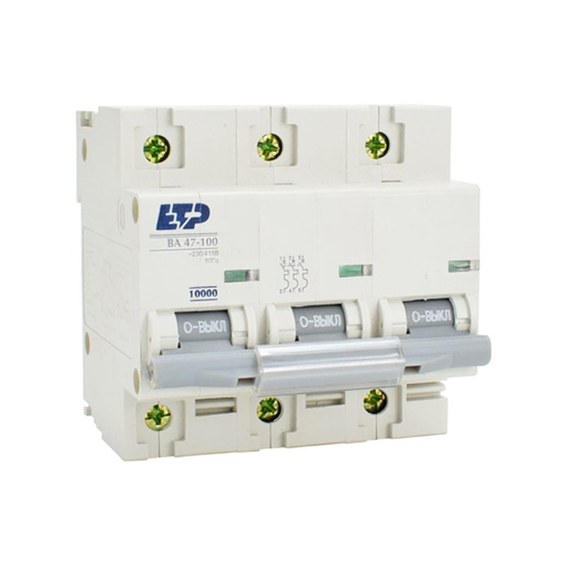 Автоматический выключатель ВА 47-100, 3P 63А (D) 10кА ETP